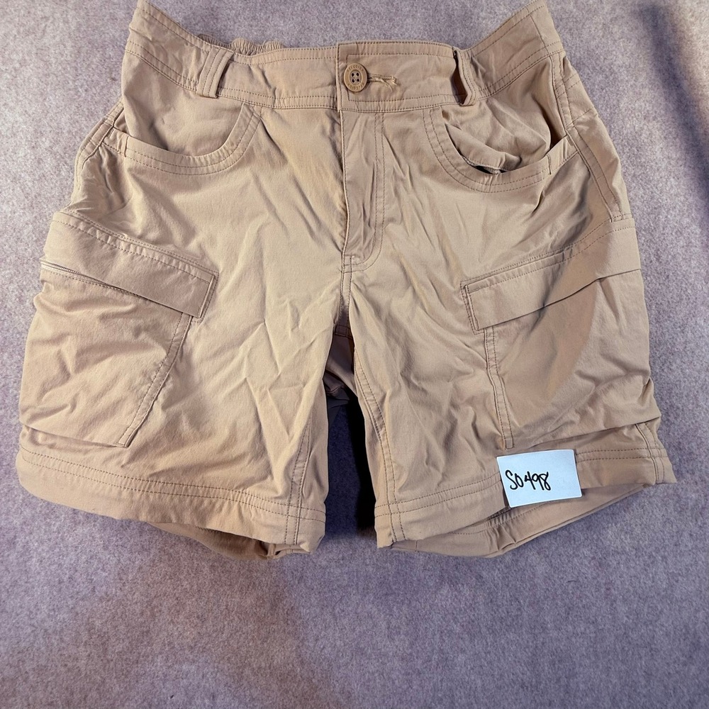 REI Co-op Sahara Cargo Hiking Shorts Womens 8 Petite Tan Khaki Outdoor 5 Inseam